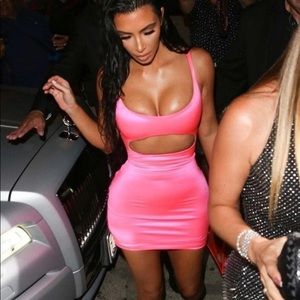 NWOT SIZE 2X Fashion Nova Pink Mini Dress!